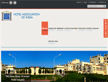 Tablet Screenshot of hotelassociationofindia.com